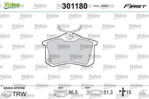 Jarrupalasarja, levyjarru, Taka-akseli, AUDI,LANCIA,PEUGEOT,RENAULT,SEAT,SKODA,VW, 10087961, 191698451, 191698451A, 191698451B, 19169845