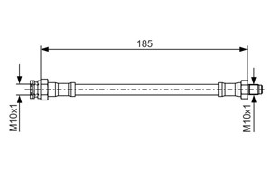 Jarruletku, Taka-akseli, Sisempi, Taka-akseli, vasen, ALFA ROMEO,FIAT,LANCIA, 46809898, 5972813, 60806216, 71736918, 71736950, 7563845,
