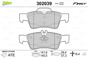 Jarrupalasarja, levyjarru, Taka-akseli, MERCEDES-BENZ, 0004230230, 0034205120, 0044204420, 0054207920, 0054209320, 0054209420, 006420012