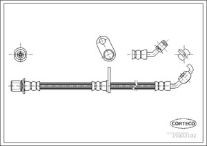 Jarruletku, Etuakseli, oikea, Oikea, TOYOTA RAV 4 II, 9094702C54