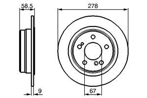 Jarrulevy, Taka-akseli, MERCEDES-BENZ 190 [W201], SL [R129], 129 423 00 12, A 129 423 00 12