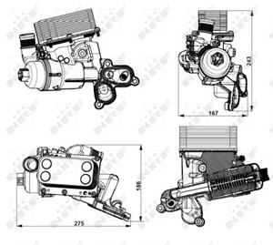 Öljynjäähdytin, moottoriöljy, NISSAN,OPEL,RENAULT,VAUXHALL, 1520000Q0A, 1520000Q0E, 1520000Q0F, 4418582, 4431213, 4435957, 45503-29565,