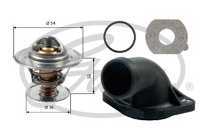 Termostaatti, jäähdytysneste, VW GOLF III, GOLF Van III, GOLF Van Variant III, GOLF Variant III, VENTO, 030121113, 030121121B