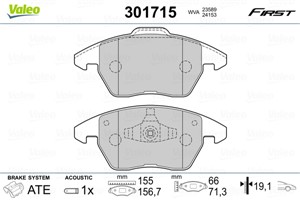 Jarrupalasarja, levyjarru, Etuakseli, CITROËN,PEUGEOT, 1609987980, 425260, 4252-60, 425323, 4253-23, 425343, 4253-43, 425344, 4253-44, 4
