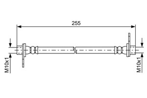 Jarruletku, Taka-akseli, Sisempi, Oikea, MITSUBISHI ASX, ASX Van, LANCER VIII, LANCER Sportback VIII, OUTLANDER II, 4650B626