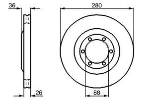 Jarrulevy, Etuakseli, ISUZU,OPEL,VAUXHALL, 5 69 051, 8-94375-533-3, 8-97034-035-3, 8-97046-080-0, 97034035