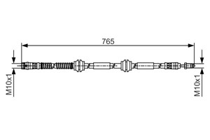 Jarruletku, Etuakseli, PORSCHE CAYENNE, VW TOUAREG, 7L0 611 701 B, 955 355 139 20