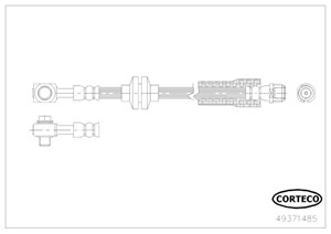 Jarruletku, Etuakseli, CHEVROLET,OPEL,VAUXHALL, 12774865, 13336917, 562173, 564016
