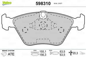 Jarrupalasarja, levyjarru, Etuakseli, BMW 5 [E39], 34 11 1 163 387, 34 11 1 163 953, 34 11 1 164 330, 34 11 1 164 331, 34 11 6 761 277,