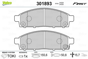 Jarrupalasarja, levyjarru, Etuakseli, MITSUBISHI L200 / TRITON, L200 / TRITON Flak/chassi, PAJERO SPORT II, 4605A198, 4605A284