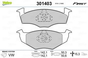 Jarrupalasarja, levyjarru, Etuakseli, SEAT,SKODA,VW, 1H0698151B