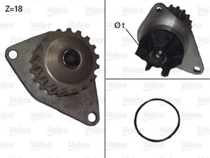 Vesipumppu, CITROËN C2, C3 I, C4 I, C4 Coupé, PEUGEOT 1007, 206 Halvkombi, 206 SW, 207, 307, 307 Break, 307 SW, 1201G2, 1201-G2, 1609314