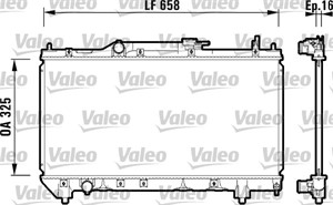 Jäähdytin, moottorinjäähdytys, TOYOTA AVENSIS, AVENSIS Kombi, AVENSIS Liftback, 1640002270, 16400-02270, 1640002310, 16400-02310