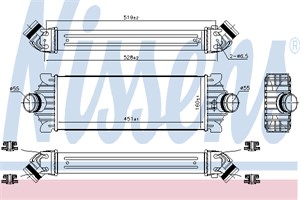 Välijäähdytin, FORD, 1748579, 1748585, 1771034, 1771038, 1823031, 1823032, 1881207, 1881209, CC119L440AC, CC119L440AD, CC119L440AE, CC11