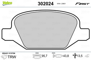 Jarrupalasarja, levyjarru, Taka-akseli, ABARTH,FIAT,LANCIA, 71752988, 71770084, 77363445, 77364024, 77364961, 9948417, 9949335
