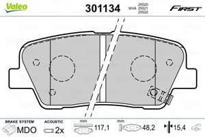 Jarrupalasarja, levyjarru, Etuakseli, Taka-akseli, HYUNDAI,KIA, 583022MA00, 58302-2MA00, 583022MA90, 58302-2MA90, 583022PA70, 58302-2PA7
