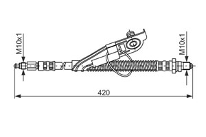 Jarruletku, Etuakseli, vasen, FORD FIESTA IV, FIESTA Skåp/stor limousine, PUMA, MAZDA 121 III, 1021839, 1066796, 1109678, 1E01-43-810, 1