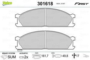 Jarrupalasarja, levyjarru, Etuakseli, NISSAN,SUBARU, 4106008N90, 41060-08N90, 4106008N91, 41060-08N91, 4106008N92, 41060-08N92, 4106023C