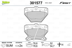 Jarrupalasarja, levyjarru, Taka-akseli, TOYOTA, 04466-20090, 04466-52010, 04466-52020, 04466-52030, 04466-52040, 04466-52050, 04466-5206