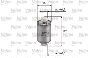 Polttoainesuodatin, BUICK,CADILLAC,CHEVROLET,DAEWOO,DAIMLER,GMC,JAGUAR,LAND ROVER,LOTUS,OLDSMOBILE,PONTIAC,ROVER, 02C2C4163, 25055129, 2