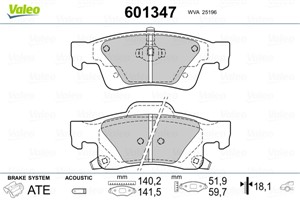 Jarrupalasarja, levyjarru, Taka-akseli, DODGE DURANGO, JEEP GRAND CHEROKEE III, GRAND CHEROKEE IV, 68052 386AA, 68052386AA