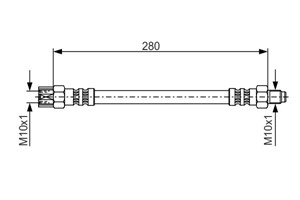 Jarruletku, Taka-akseli, MERCEDES-BENZ, 000 428 35 35, 123 428 01 35, 126 428 03 35, A 000 428 35 35, A 123 428 01 35, A 126 428 03 35