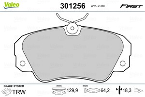 Jarrupalasarja, levyjarru, Etuakseli, OPEL OMEGA A, OMEGA A Kombi, OMEGA B, OMEGA B Kombi, SENATOR B, VAUXHALL OMEGA, 1605004, 1605033,