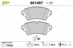 Jarrupalasarja, levyjarru, Taka-akseli, AUDI,VW, 4N0698451, 80A698451B, 8W0698451F, 8W0698451G, 8W0698451H, 8W0698451J, 8W0698451K, 8W06