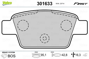 Jarrupalasarja, levyjarru, Taka-akseli, ALFA ROMEO,FIAT,LANCIA, 71769094, 77362271, 77362768, 77363518, 77364590, 77365809, 77365929, 99