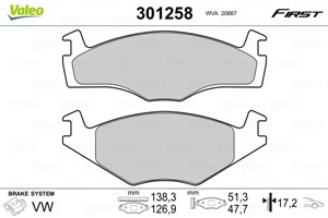 Jarrupalasarja, levyjarru, Etuakseli, SEAT,VW, 867698151