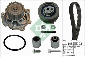 Vesipumppu + jakohihnasarja, AUDI,SEAT,SKODA,VW, 06B 109 244, 06B 121 011 C, 06B 121 011 CV, 06B 121 011 H, 06B 121 011 HX, 06B 121 011