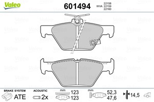 Jarrupalasarja, levyjarru, Taka-akseli, SUBARU IMPREZA Halvkombi, LEGACY VI, LEVORG, OUTBACK, WRX Sedan, XV, 26696AL000, 26696-AL000