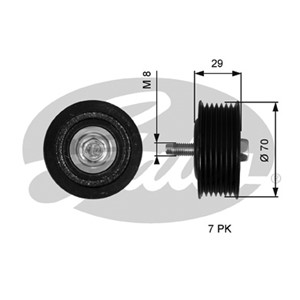 Ohjainrulla, moniurahihna, NISSAN CUBE, MICRA III, NV200 / EVALIA Buss, NV200 Skåp, QASHQAI / QASHQAI +2 I, QASHQAI / QASHQAI +2 VAN I,