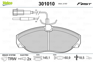 Jarrupalasarja, levyjarru, Etuakseli, CITROËN,FIAT,PEUGEOT, 425116, 4251-16, 425117, 4251-17, 425451, 4254-51, 71752980, 71770972, 99457