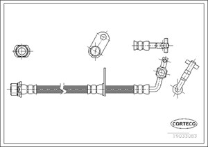 Jarruletku, Etuakseli, oikea, Oikea, TOYOTA LAND CRUISER 100, 9094702A21