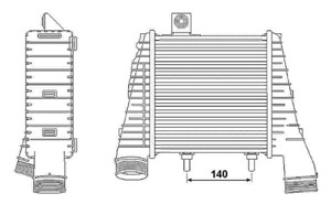 Välijäähdytin, Vasen, AUDI A8 D4, 4H0145805J