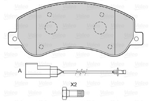 Jarrupalasarja, levyjarru, Etuakseli, FORD, 1371402, 1433952, 1488962, 1553797, 1560014, 1721087, 1824346, 6C112K021AB, 6C11-2K021-AB, 6