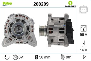 Laturi, DACIA,RENAULT, 231005780R, 231007633R, 7711497535, 8200674762, 8200810621