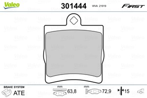 Jarrupalasarja, levyjarru, Taka-akseli, CHRYSLER,MERCEDES-BENZ, 0024207120, 0024207420, 0034202720, 0044201720, 0044209120, 24207120, 24