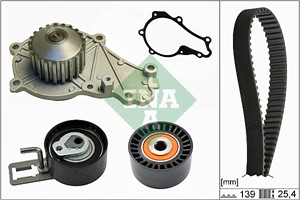 Vesipumppu + jakohihnasarja, CITROËN,FORD,PEUGEOT, 0816.K4, 0816.L1, 0816K4, 0816L1, 0830.75, 083075, 1147585, 1201.F9, 1201.G8, 1201F9,
