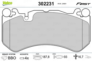 Jarrupalasarja, levyjarru, Etuakseli, MERCEDES-BENZ, 0004203500, 0004204000, 0004204400, 0004206600, 0044207620, 0044208920, 0044209520,