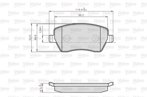 Jarrupalasarja, levyjarru, Etuakseli, RENAULT KANGOO / GRAND KANGOO II, KANGOO BE BOP, KANGOO Express, 410608481R, 7701208422