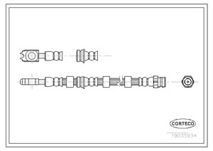 Jarruletku, Edessä, Etuakseli, SKODA OCTAVIA Combi I, 1J0611701B, 1J0611701C, 1J0611701D, 1J0611701E, 1J0611701M