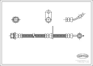 Jarruletku, Etuakseli, oikea, Oikea, TOYOTA RAV 4 I, RAV 4 Cabrio I, 9094702781