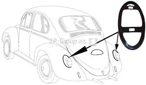 Tiiviste, takavalo, Molemminpuolin, VW KAEFER, KAEFER Cabriolet, 111945191E