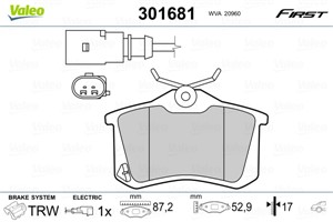 Jarrupalasarja, levyjarru, Taka-akseli, FORD GALAXY I, MONDEO III, MONDEO Sedan III, SEAT ALHAMBRA, VW SHARAN, 1109015, 1133447, 1133448