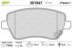 Jarrupalasarja, levyjarru, Etuakseli, OPEL AGILA, SUZUKI SPLASH, SWIFT III, VAUXHALL AGILA Mk II, 4708239, 4711040, 5581062J00, 55810-62