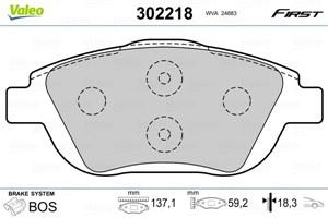 Jarrupalasarja, levyjarru, Etuakseli, CITROËN,DS,OPEL,PEUGEOT, 1607083180, 1611140580, 1629038380, 1647863580, 425431, 4254-31