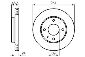 Jarrulevy, Etuakseli, HYUNDAI COUPE I, LANTRA II, LANTRA Kombi II, SONATA IV, 51712 38100