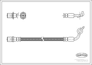 Jarruletku, Etuakseli, oikea, Oikea, TOYOTA HIACE Buss IV, HIACE Skåp IV, 9094702833, 9094702835